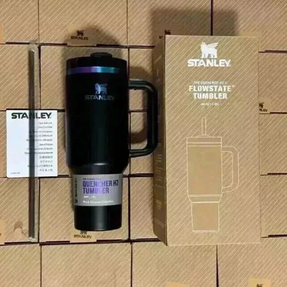New STANLEY Black Chroma 40 Oz Quencher Tumbler H2.0 FlowState LIMITED EDITION