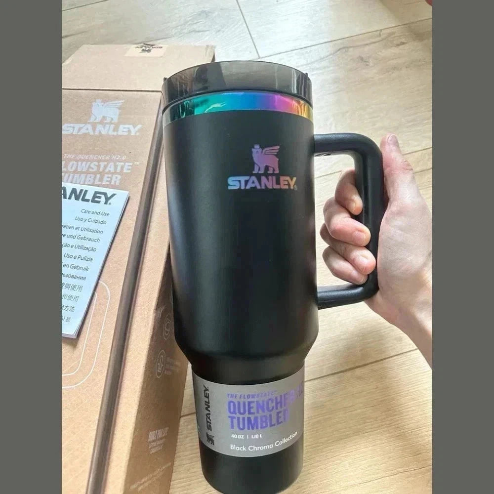 New STANLEY Black Chroma 40 Oz Quencher Tumbler H2.0 FlowState LIMITED EDITION