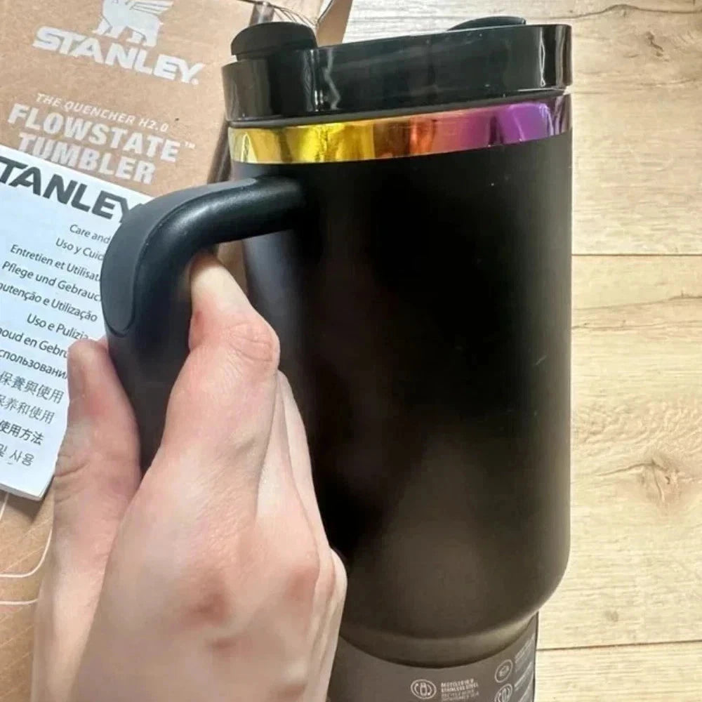 New STANLEY Black Chroma 40 Oz Quencher Tumbler H2.0 FlowState LIMITED EDITION