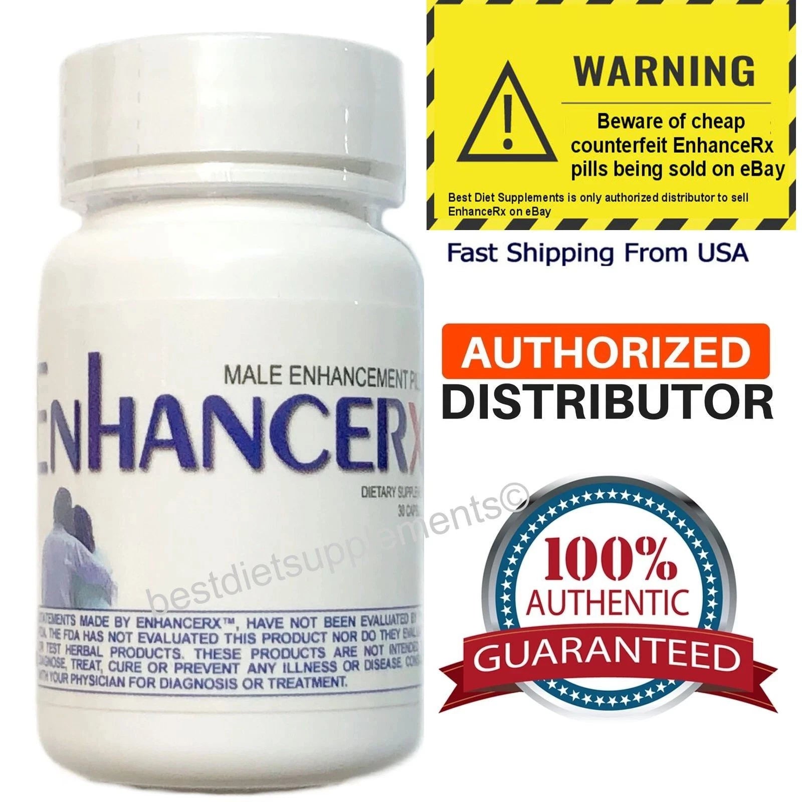 ENHANCERX ENHANCE RX MALE ENHANCEMENT PILLS SUPPLEMENT 30 CAPS