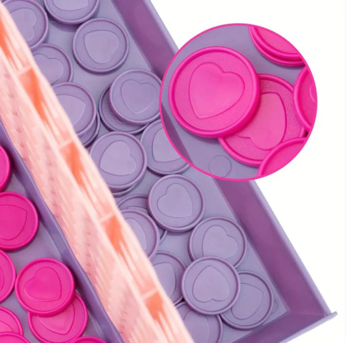 Heart Shaped Connect 4 Board Game – Two Player Strategy Game for Kids