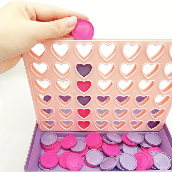 Heart Shaped Connect 4 Board Game – Two Player Strategy Game for Kids