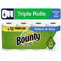 Bounty Paper Towels Select-a-Size, 4 Triple Rolls