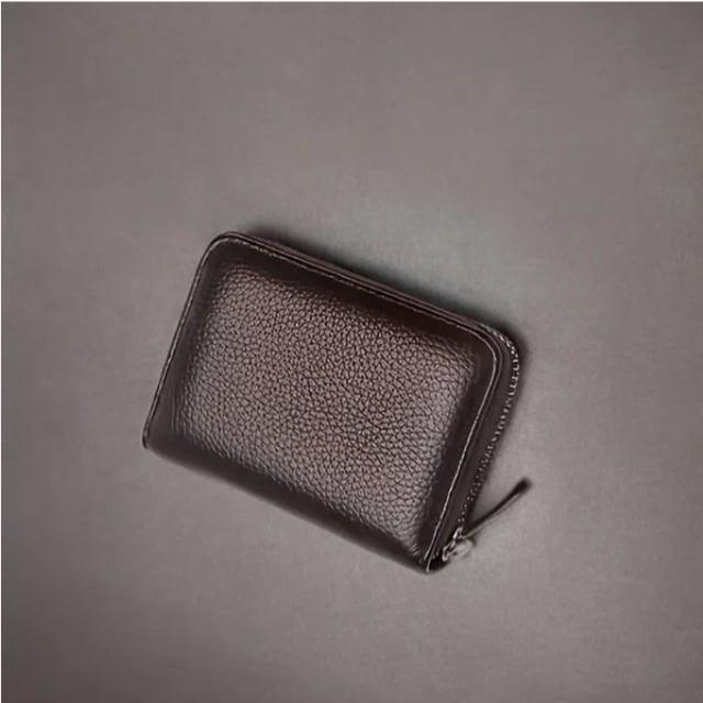 Ultra-Thin RFID Blocking Wallet - Minimalist Design with 20 Card Slots & 2 ID Slots - Secure Zipper Closure - Scratch & Spill-Proof PU Material - Compact & Travel-Friendly for Men & Women