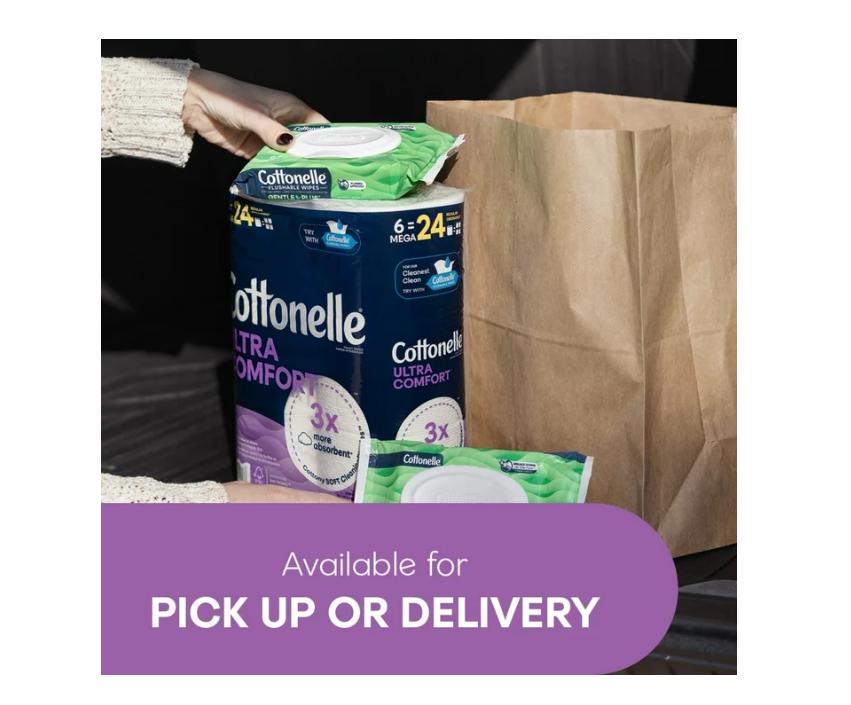 Cottonelle Ultra Comfort Toilet Paper, Soft Toilet Tissue, 12 Mega Rolls
