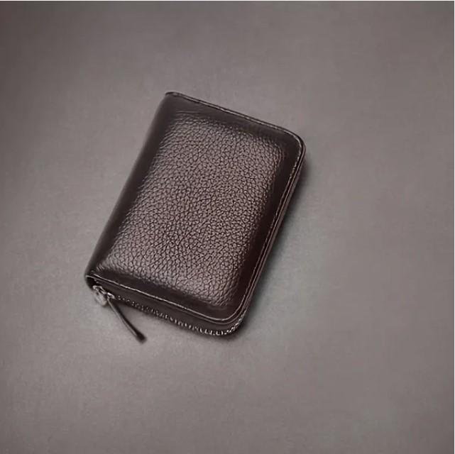 Ultra-Thin RFID Blocking Wallet - Minimalist Design with 20 Card Slots & 2 ID Slots - Secure Zipper Closure - Scratch & Spill-Proof PU Material - Compact & Travel-Friendly for Men & Women