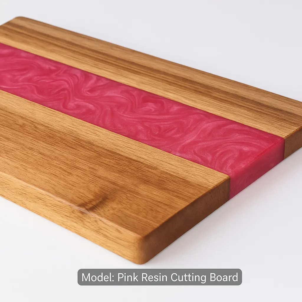 Handmade Walnut & Epoxy Resin Cutting Board – Charcuterie or Serving Tray, Live Edge Style, 18x9" Kitchen Gift