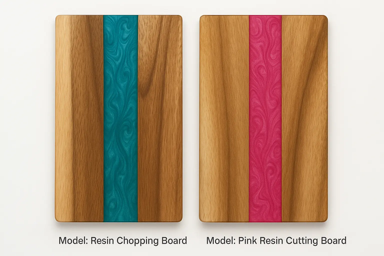 Handmade Walnut & Epoxy Resin Cutting Board – Charcuterie or Serving Tray, Live Edge Style, 18x9" Kitchen Gift