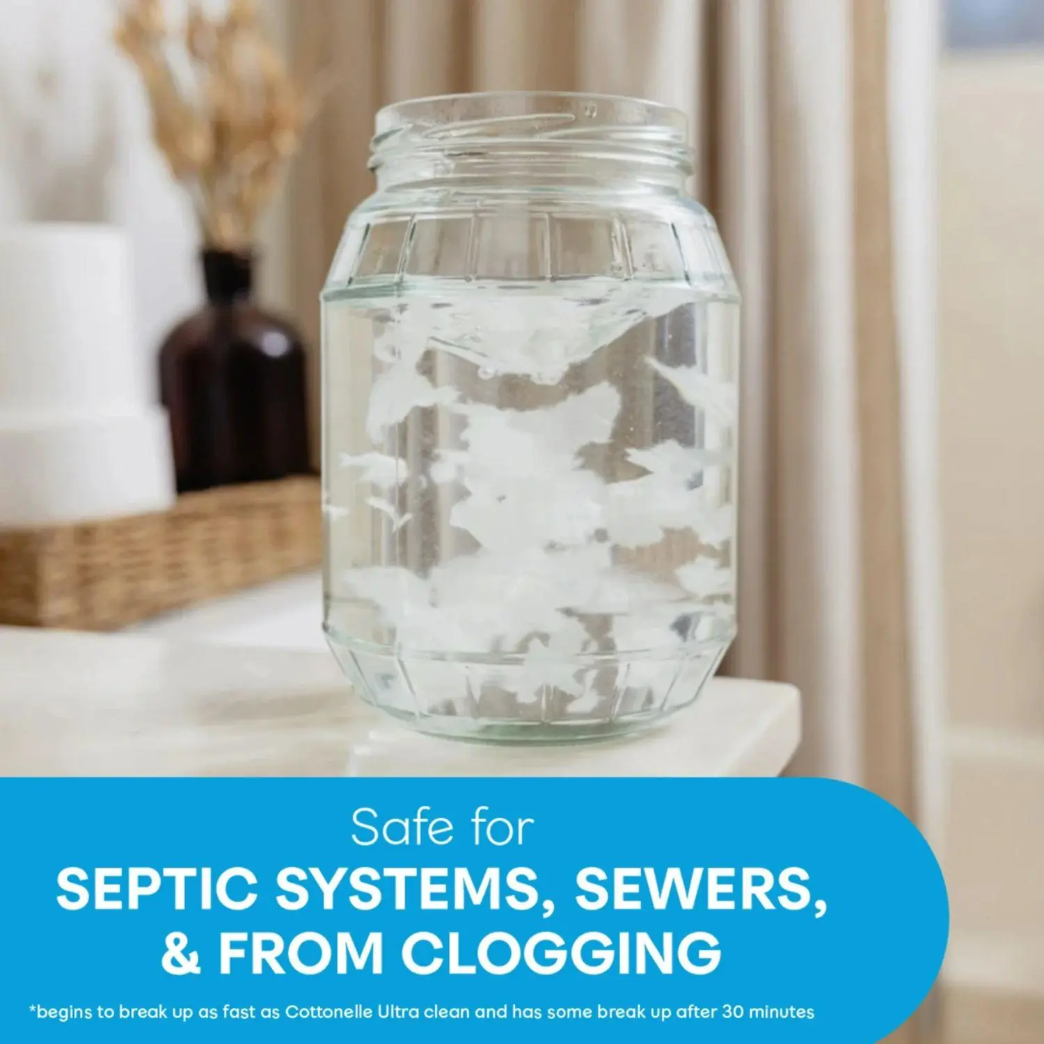 Cottonelle Ultra Clean Toilet Paper, Strong Toilet Tissue, 12 Mega Rolls